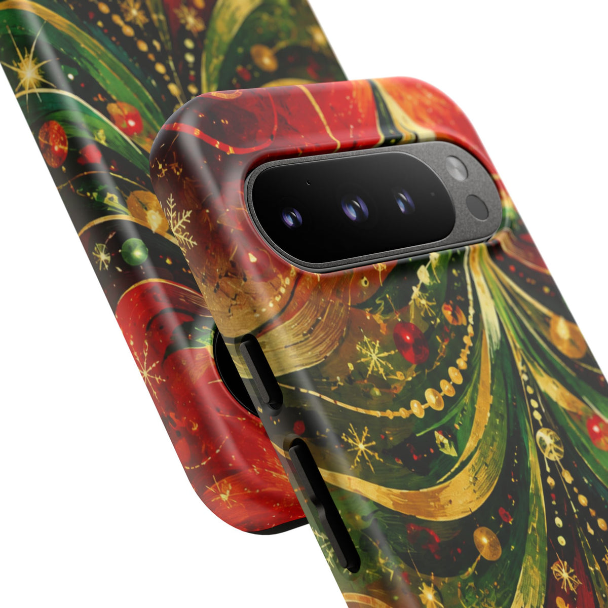 Christmas Tree Tough Phone Case — Festive Red & Green Holiday Phone Cover