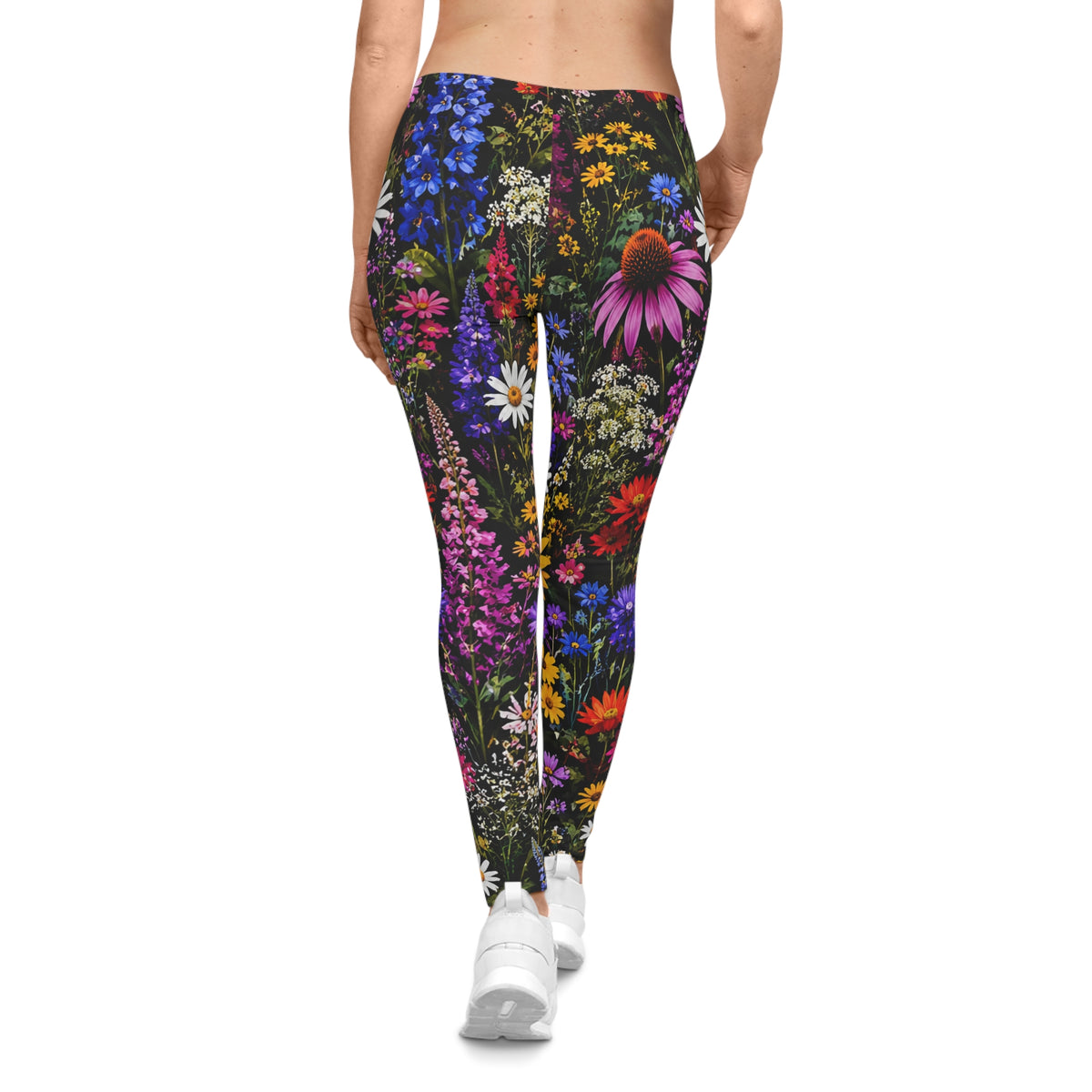 Floral Meadow Leggings – Vibrant Wildflower All-Over Print