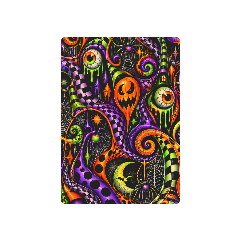 Halloween Swirl Poker Playing Cards — Psychedelic Jack-o'-Lantern Deck