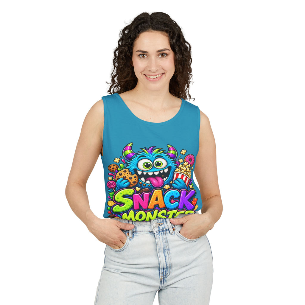 Snack Monster Tank Top | Cute Colorful Monster Snacks Graphic