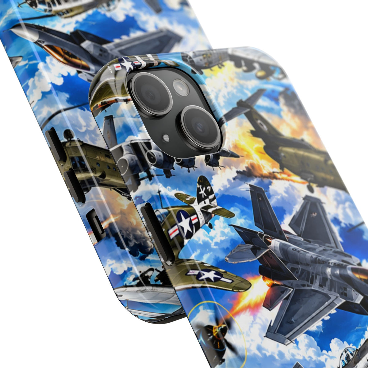 Military Aircraft Tough Phone Case – Vintage & Modern Jet Fighter Print