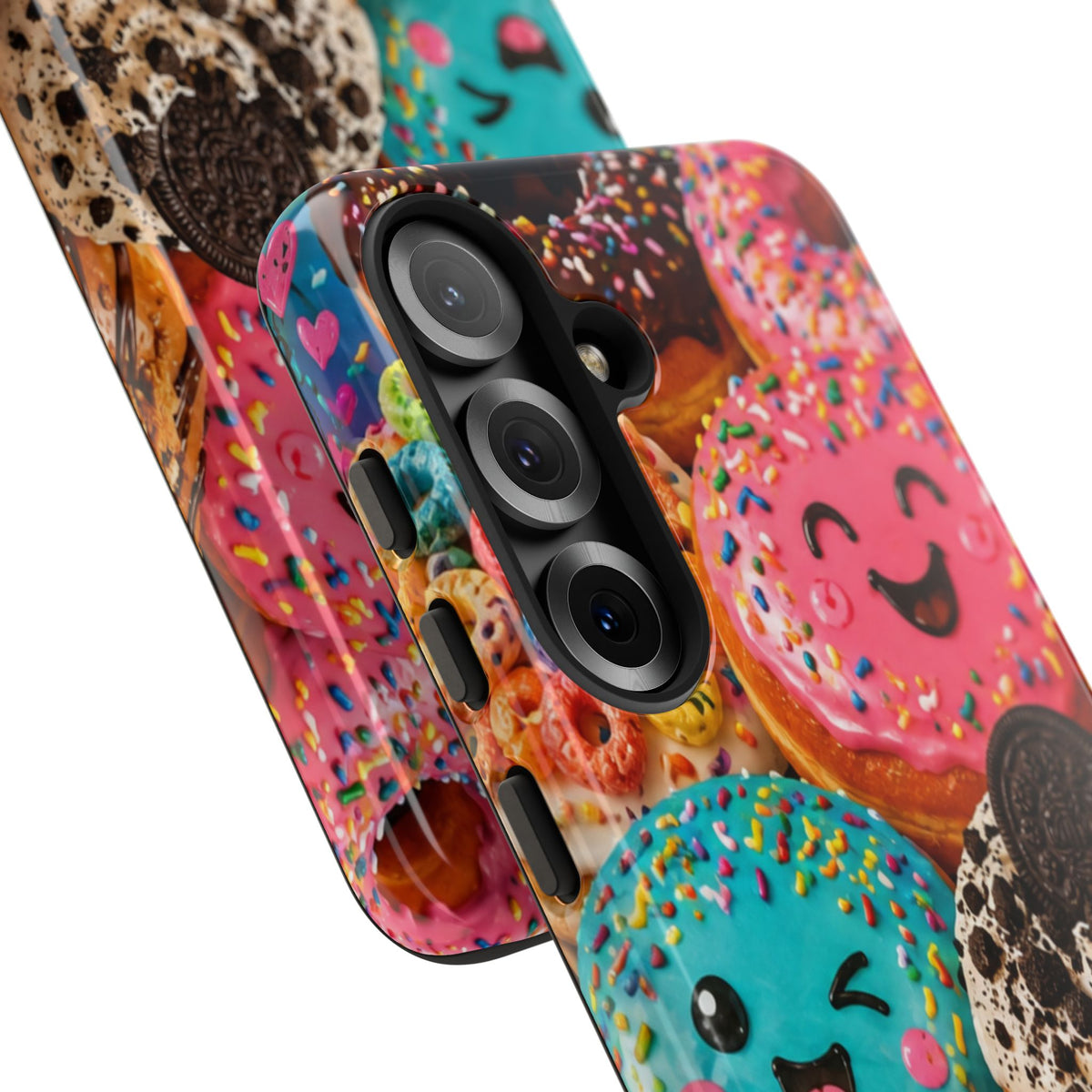 Donut Smile Tough Phone Case — Cute Colorful Desserts Protective Cover