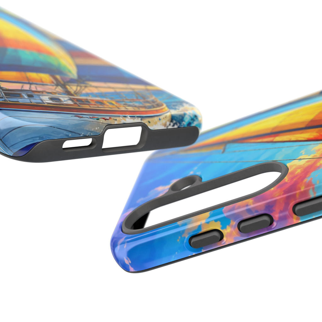 Sailboat Sunset Phone Case — Colorful Nautical iPhone Cover