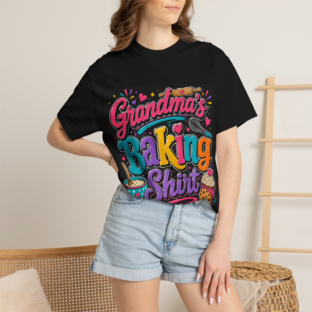 Grandma's Baking Shirt T-shirt | Colorful Baking Graphics, Cookie Cupcake Design