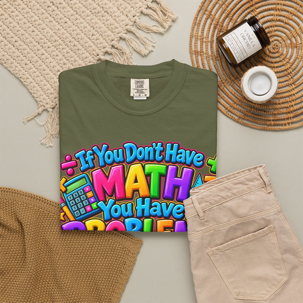 If You Don't Have Math You Have Problems T-Shirt — Colorful Math Teacher & Student Tee