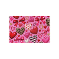 Valentine Hearts Outdoor Rug — Pink Bow & Leopard Accent Doormat