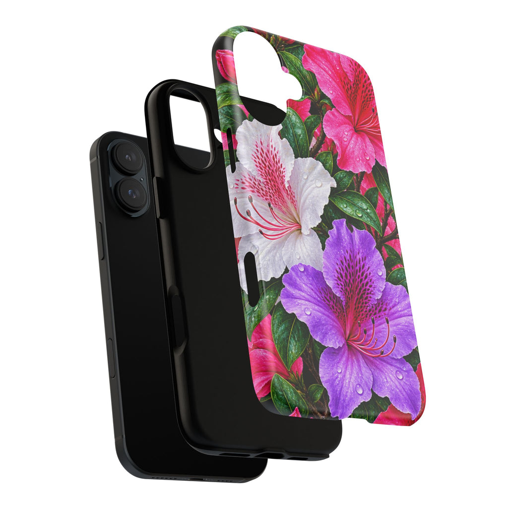 Floral Azalea Phone Case — Vibrant Pink & Purple Blossom Protection