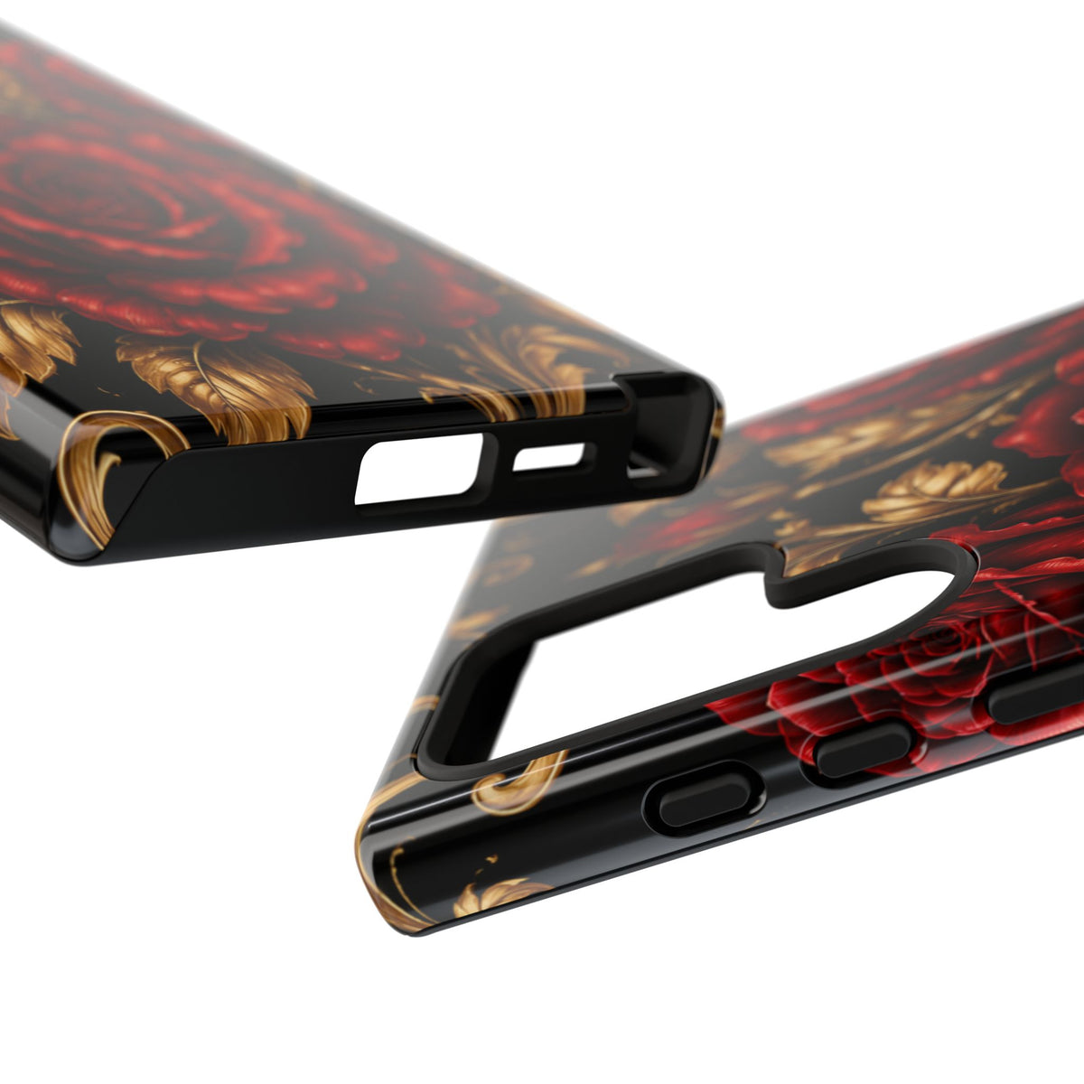 Tough Cases — Vintage Red Rose Floral Phone Case