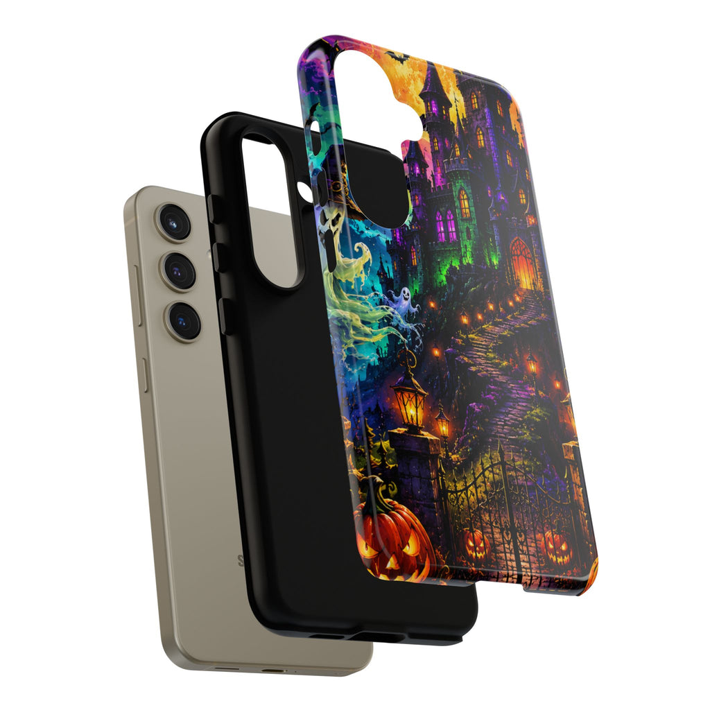 Halloween Haunted Castle Phone Case — Spooky Pumpkin & Ghost Tough Case