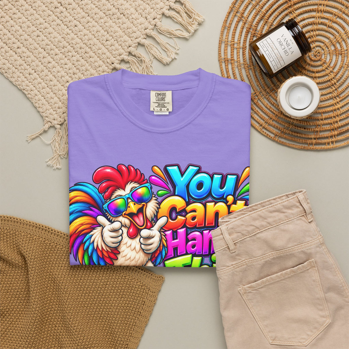 You Can't Handle This Rooster T-Shirt — Funny Colorful Rooster Graphic Tee