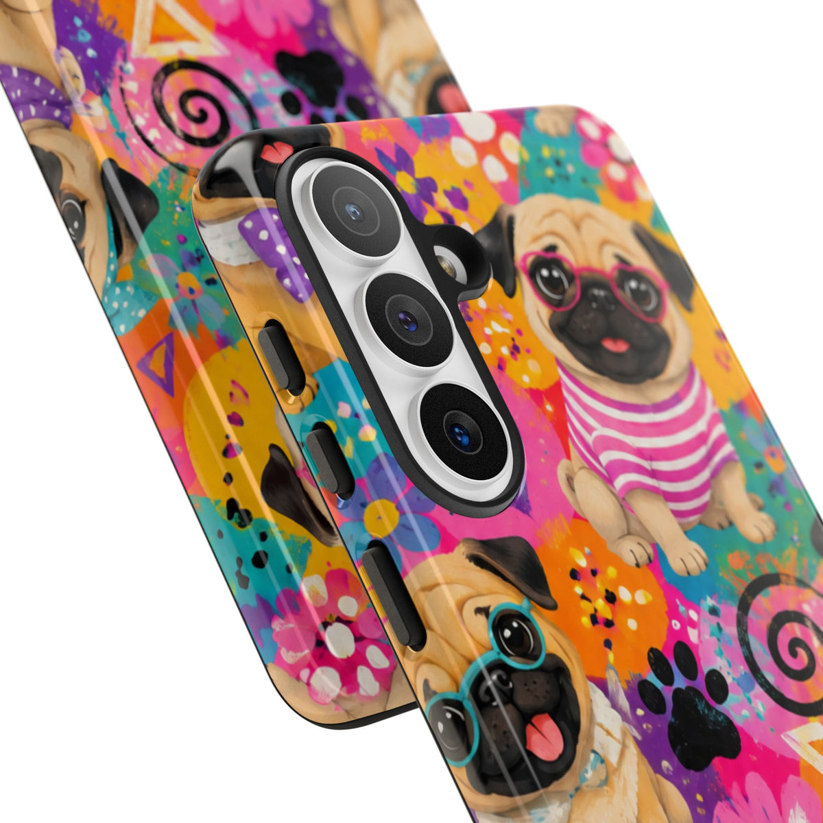 Pug Pop Art Phone Case — Colorful Pug Pattern Tough Case