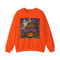 Happy Halloween Crewneck Sweatshirt — Spooky Pumpkin & Ghosts Halloween Sweater