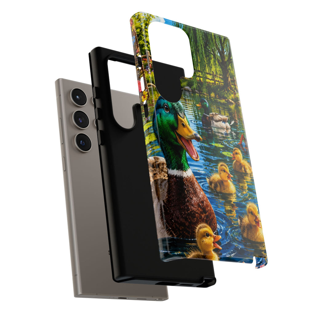 Duck Family Phone Case — Cute Mallard & Ducklings Protective Tough Case