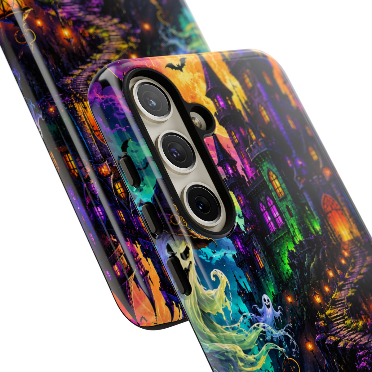 Halloween Haunted Castle Phone Case — Spooky Pumpkin & Ghost Tough Case
