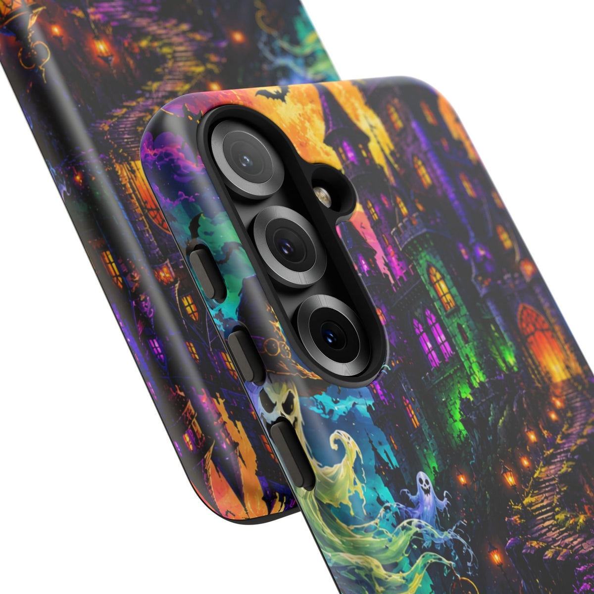 Halloween Haunted Castle Phone Case — Spooky Pumpkin & Ghost Tough Case