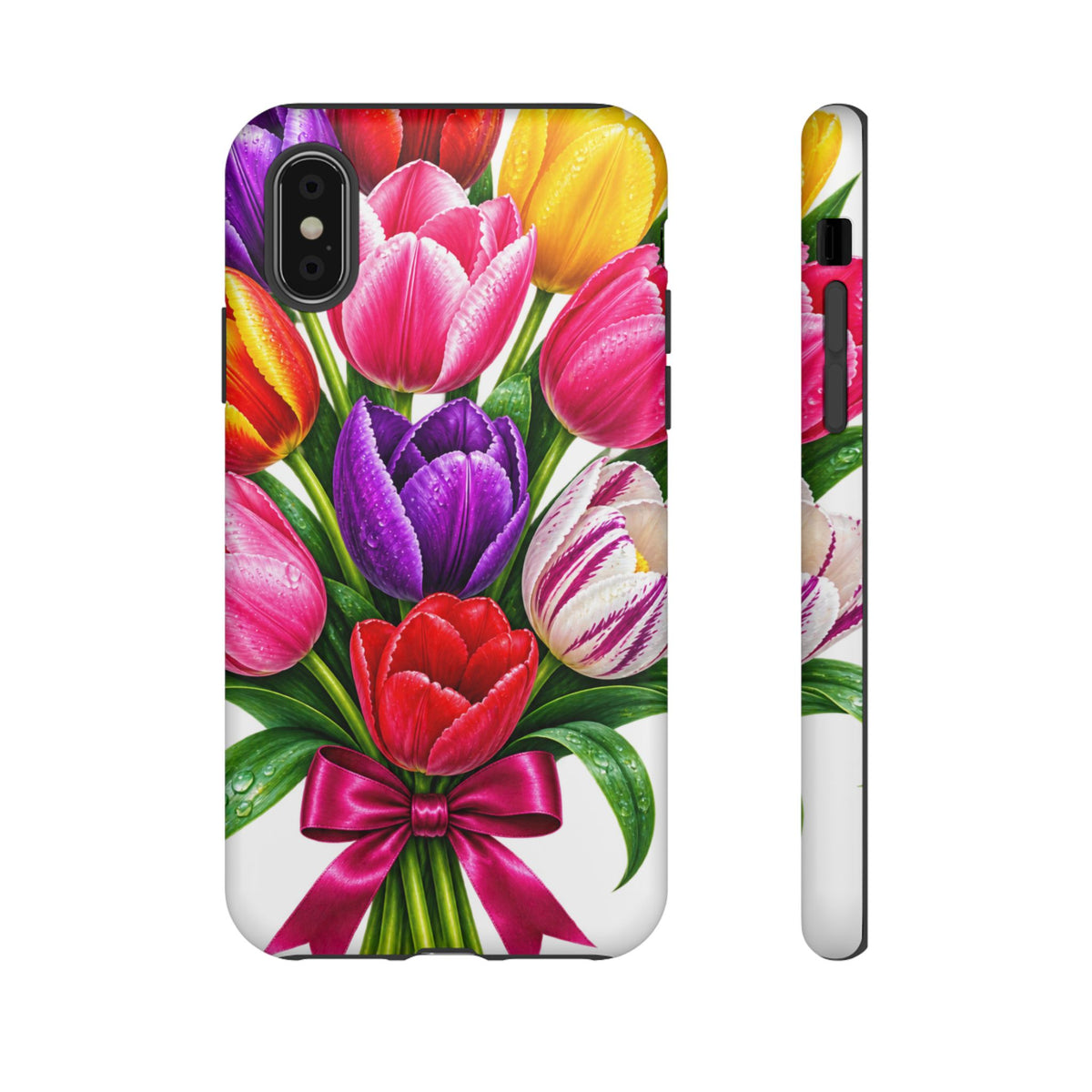 Bright Tulip Bouquet Tough Case | Floral Phone Case, Spring Flowers