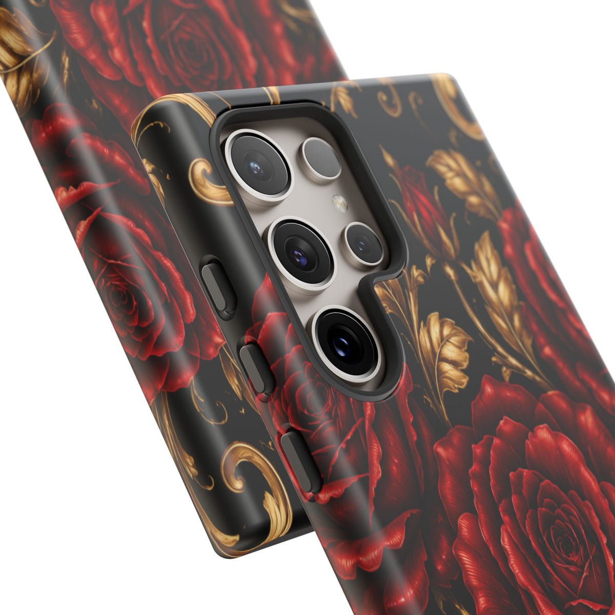 Tough Cases — Vintage Red Rose Floral Phone Case