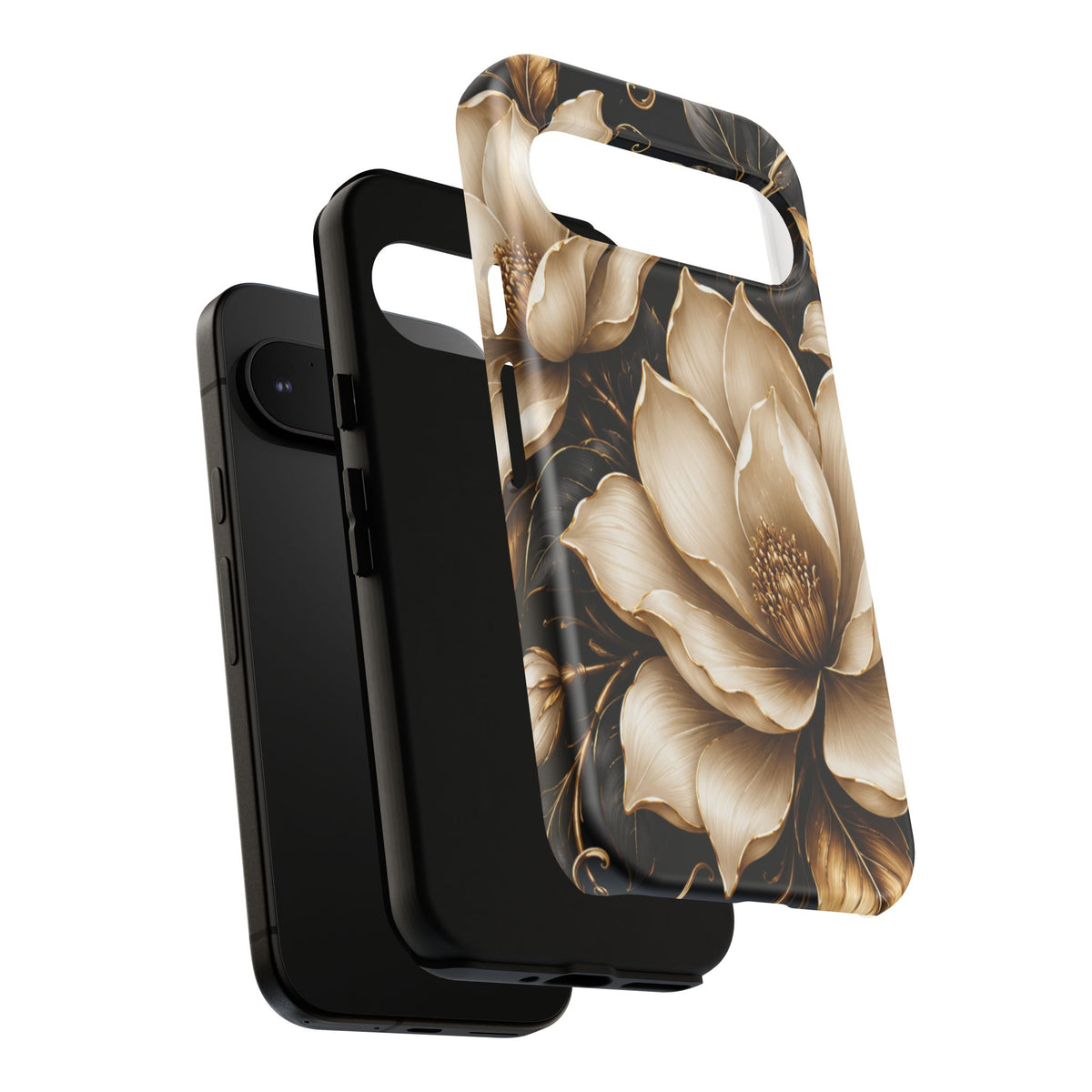 Floral Tough Case — Elegant Gold Magnolia Phone Case