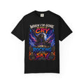 When I'm Gone Cry I'll Be Rocking in the Sky T-shirt | Skull Wings