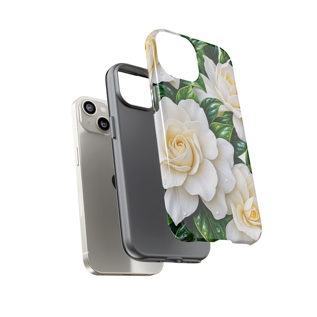 Floral Camellia Tough Case — White Gardenia Phone Cover