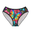 Butterfly Bloom Women's Briefs — Vibrant Rainbow Floral Underwear