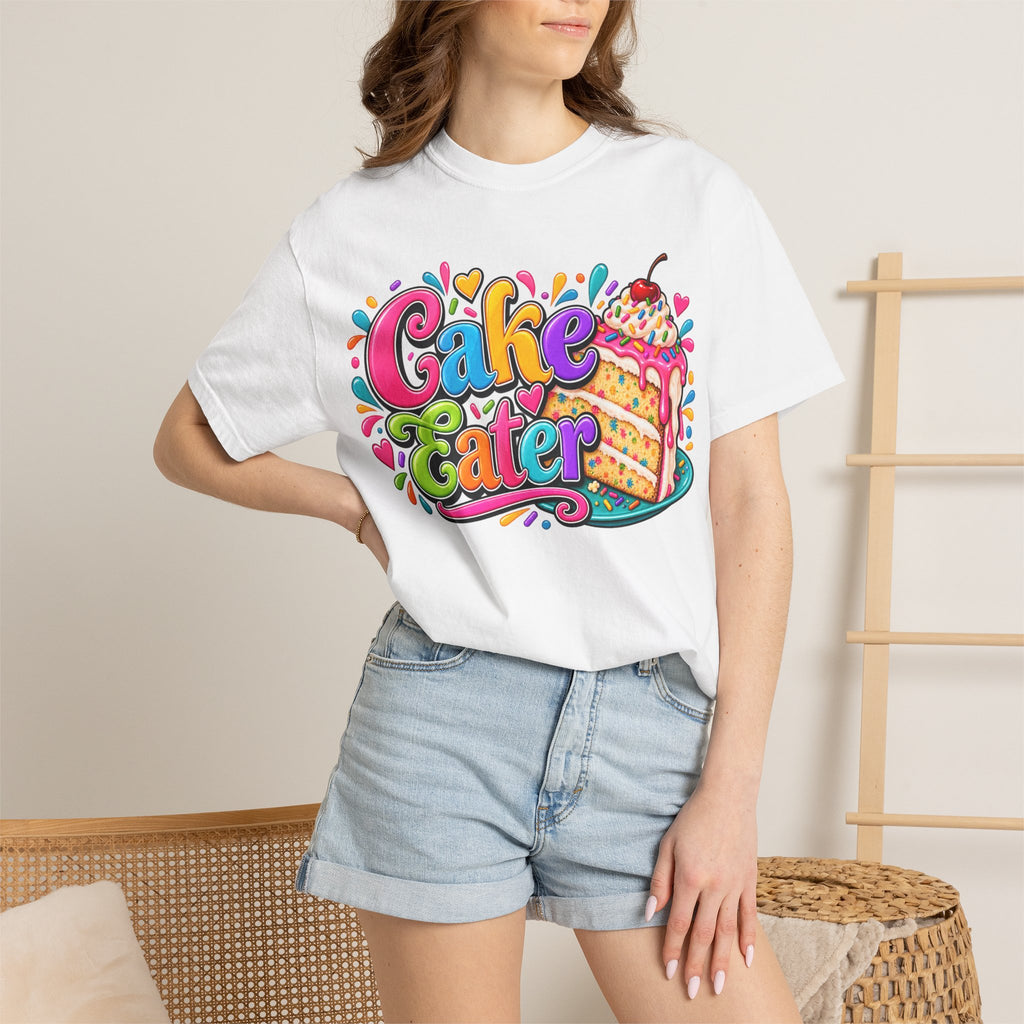 Cake Eater T‑Shirt — Colorful Slice Graphic Tee for Dessert Lovers