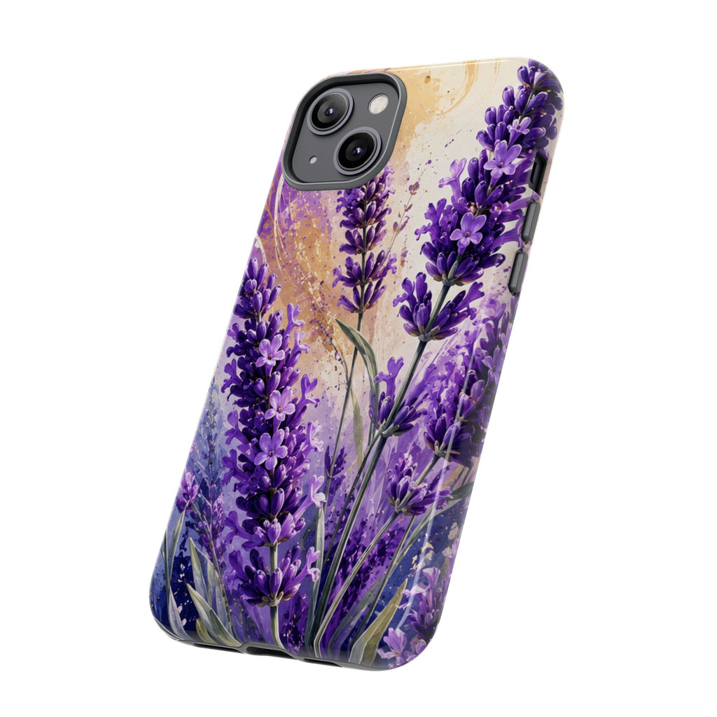 Lavender Bouquet Tough Phone Case — Protective Floral iPhone Case