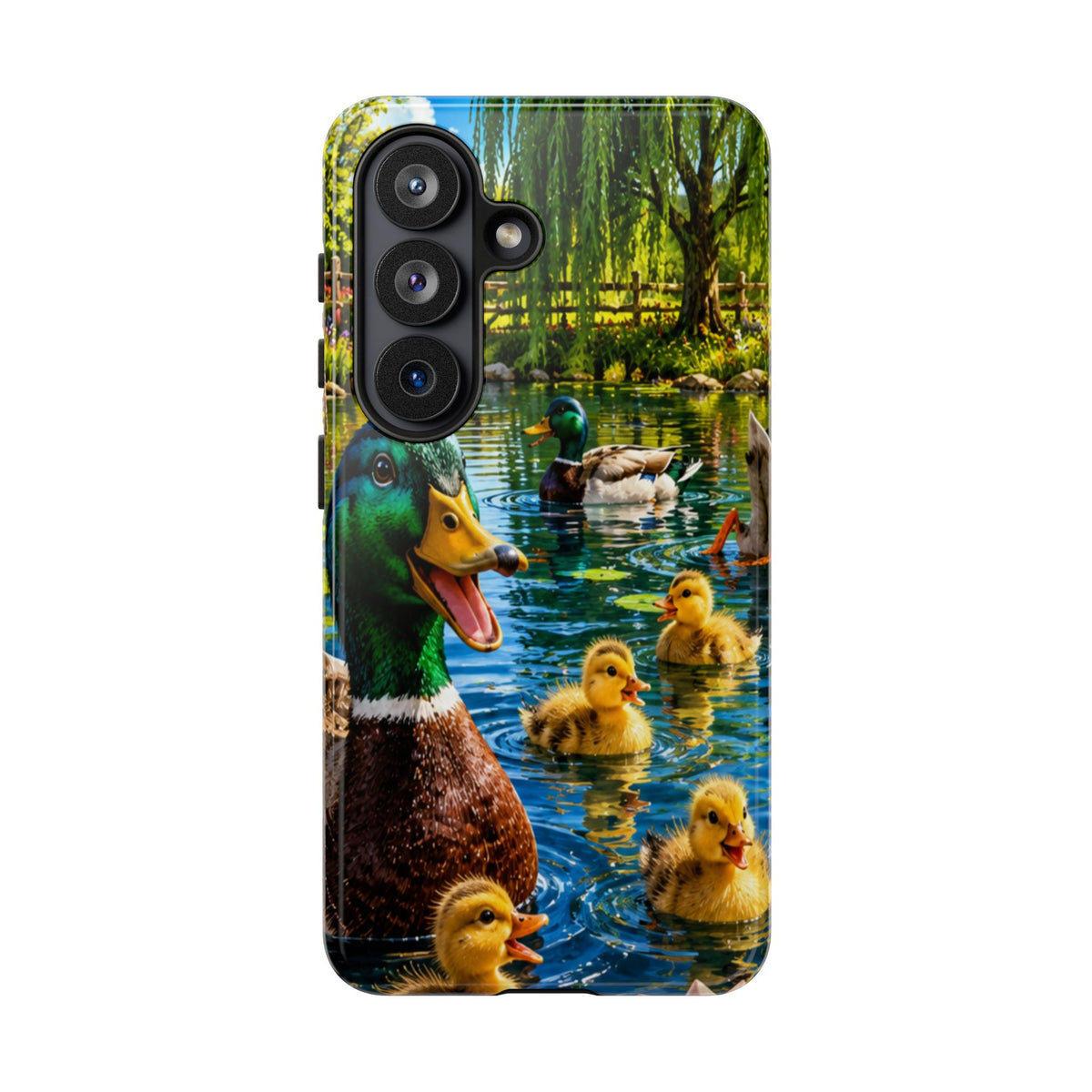 Duck Family Phone Case — Cute Mallard & Ducklings Protective Tough Case