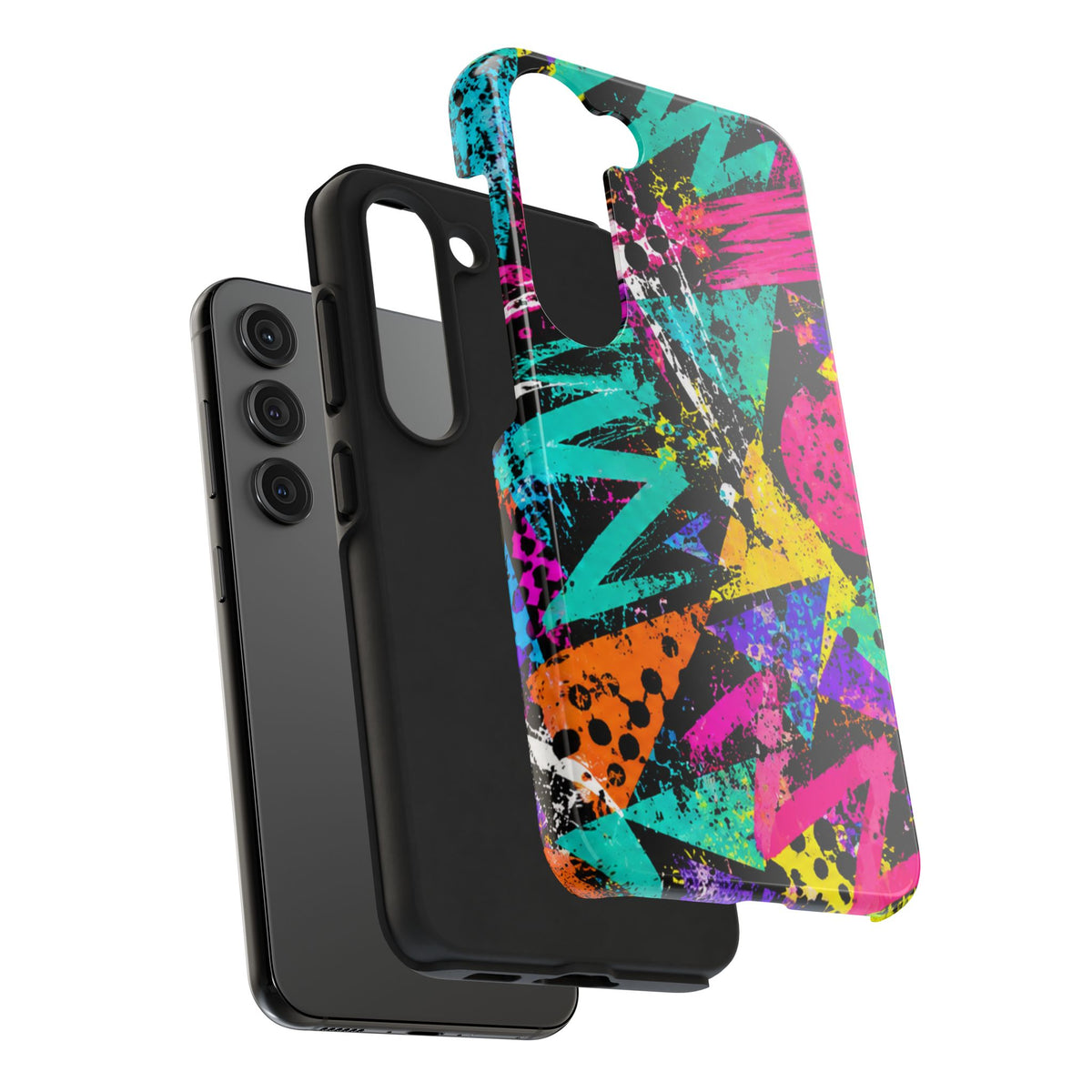 Tough Phone Case — Neon Graffiti Splash Protective Cover
