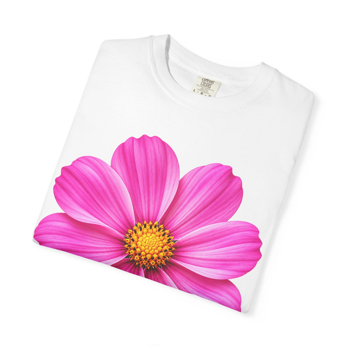 Pink Cosmos Flower T-shirt | Inspirational Back Quote