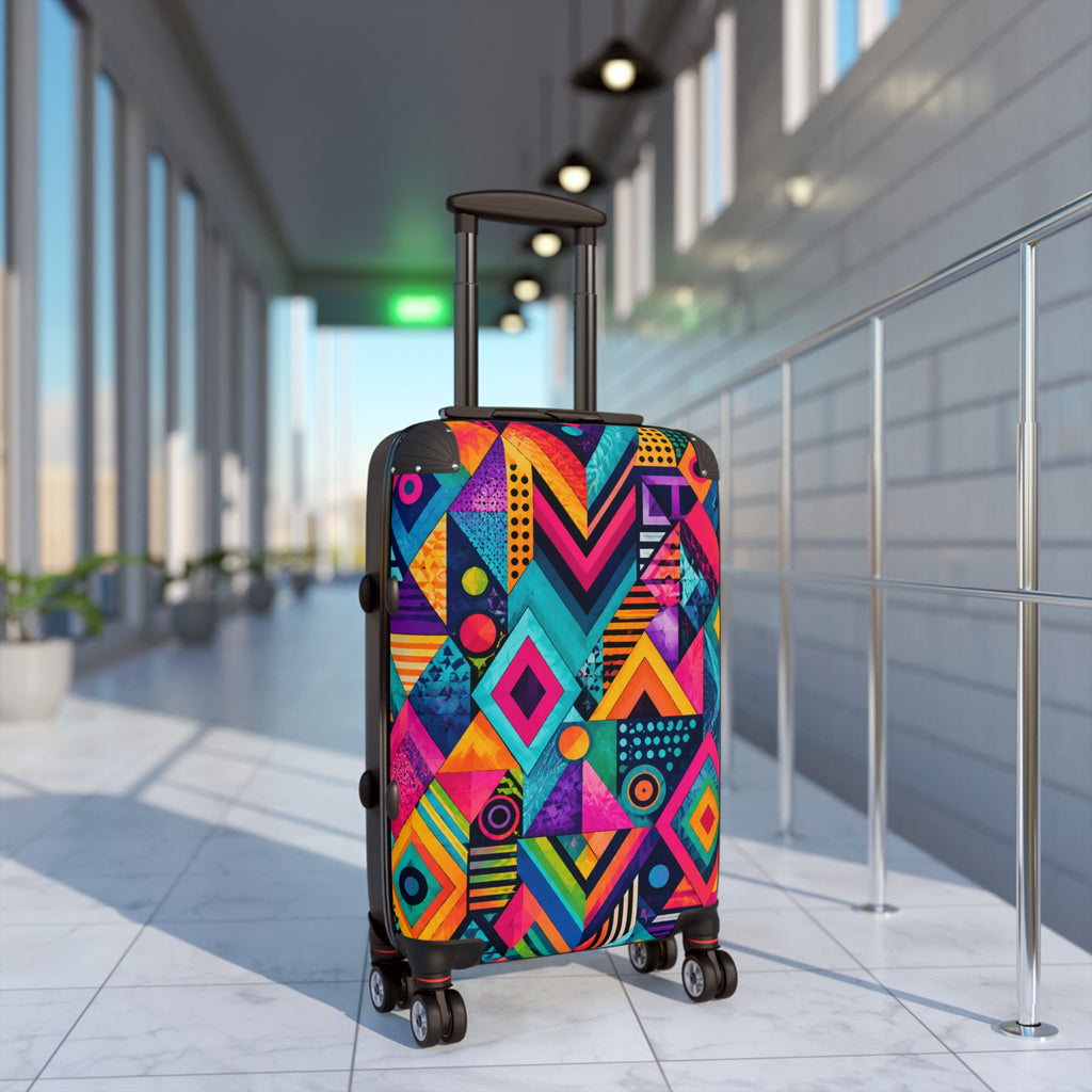 Colorburst Geometric Carry-On Suitcase