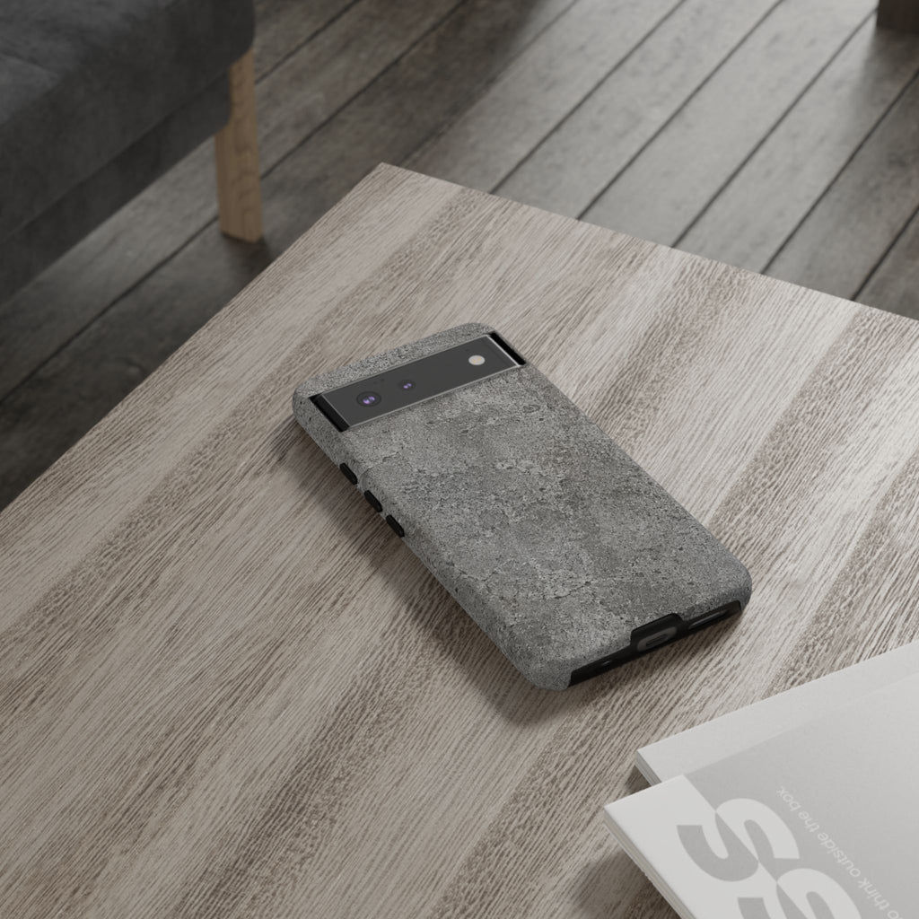 Concrete Texture Phone Case — Rugged Grey Protective iPhone Cover