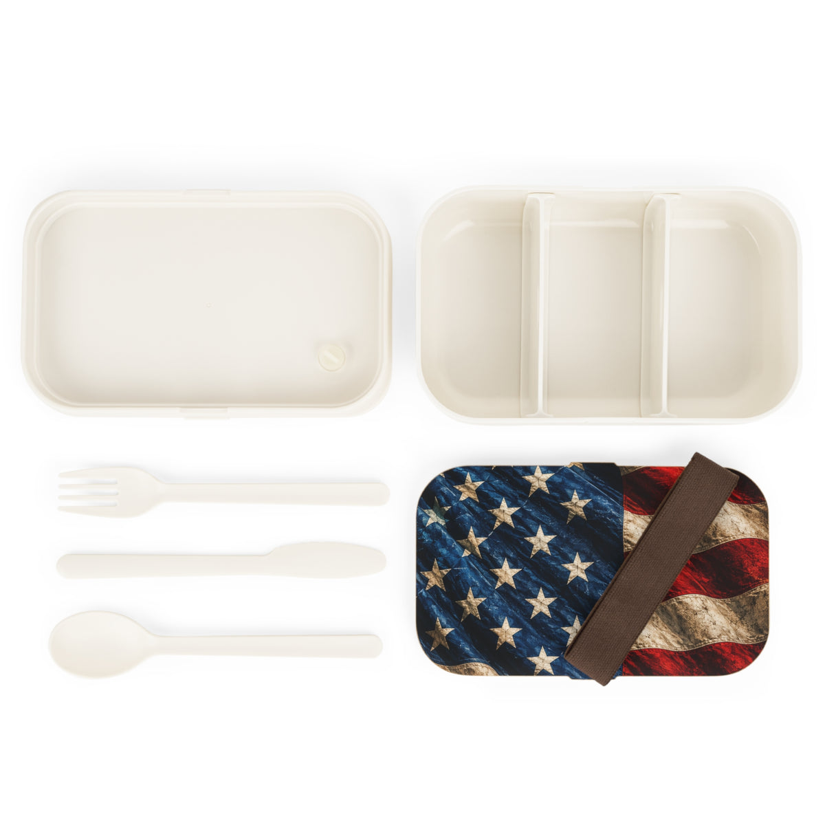 American Flag Bento Box — Patriotic Lunch Box for Kids & Adults