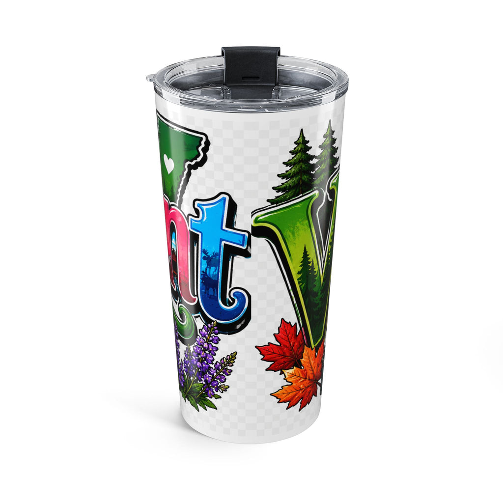 Vermont Illustration Tumbler 20oz | Maple, Mountains, Cow, Fall Leaves