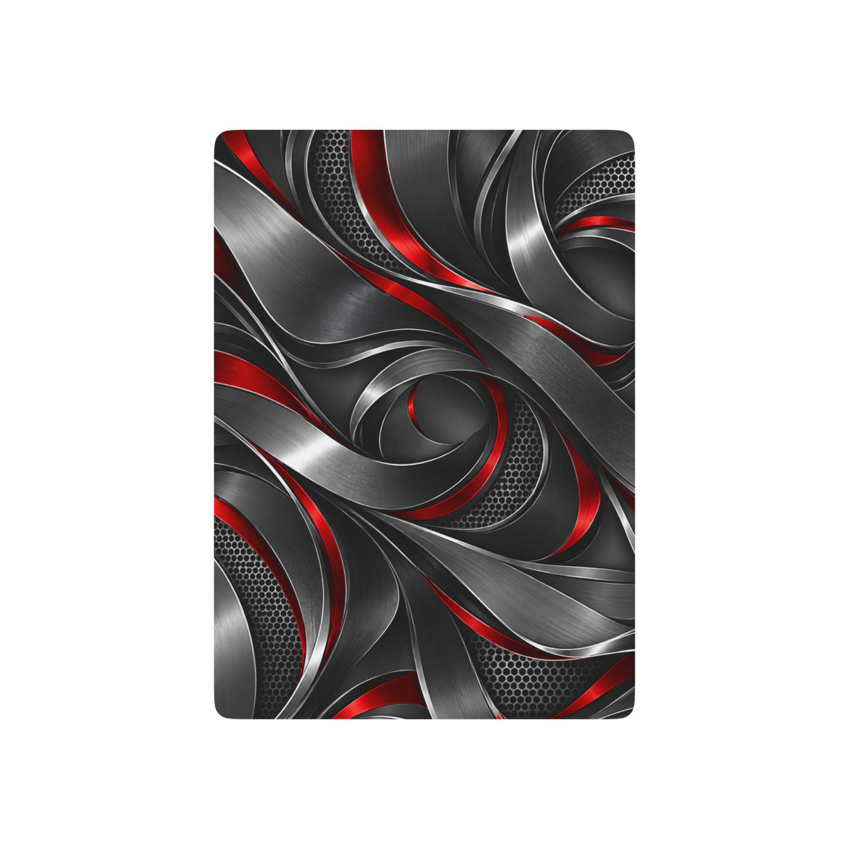 Red & Black Metallic Abstract Poker Playing Cards – Premium Casino Deck