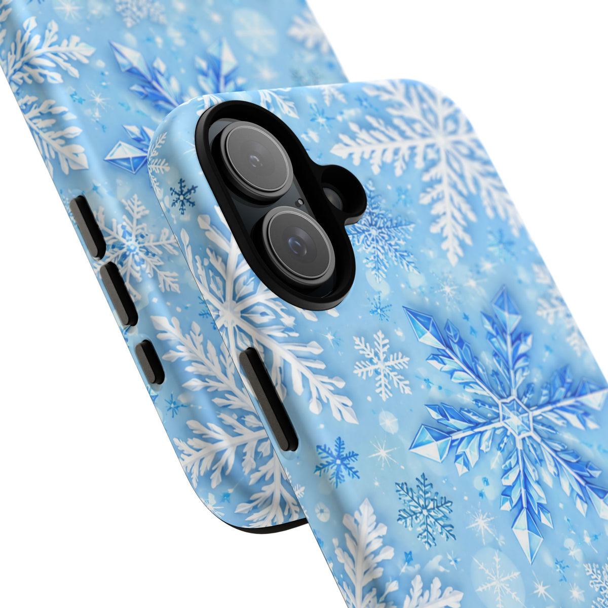 Winter Snowflake Tough Phone Case — Blue Holiday Protective Cover