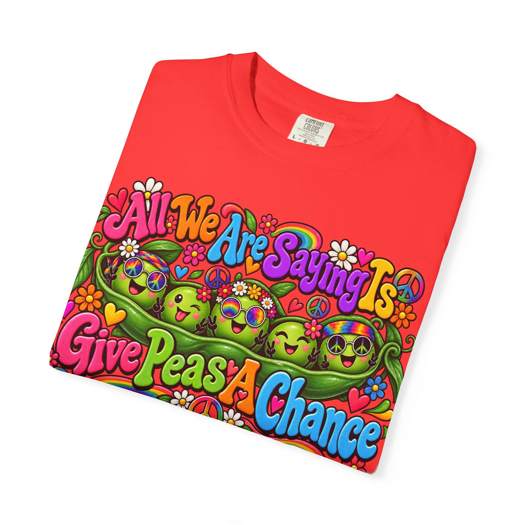 Give Peas a Chance T-Shirt — Retro Hippie Peace Garden Tee