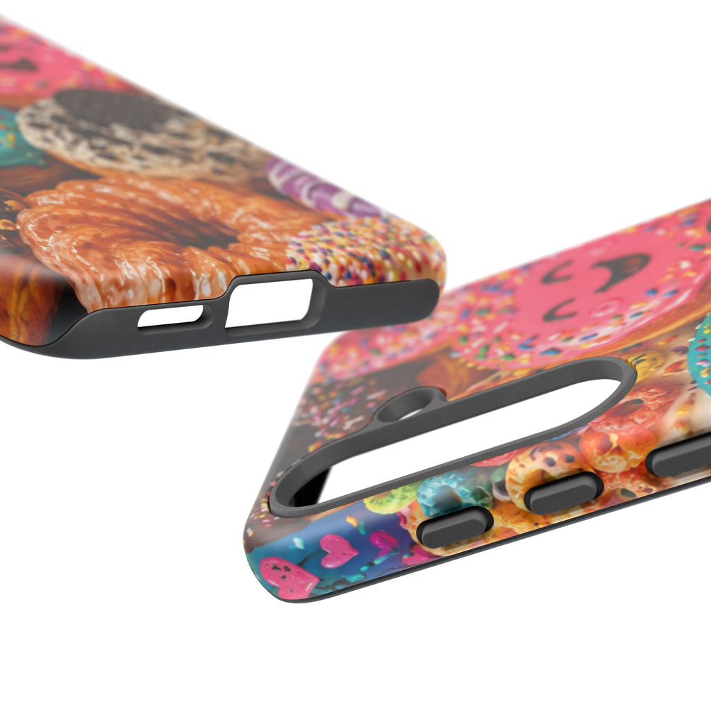 Donut Smile Tough Phone Case — Cute Colorful Desserts Protective Cover