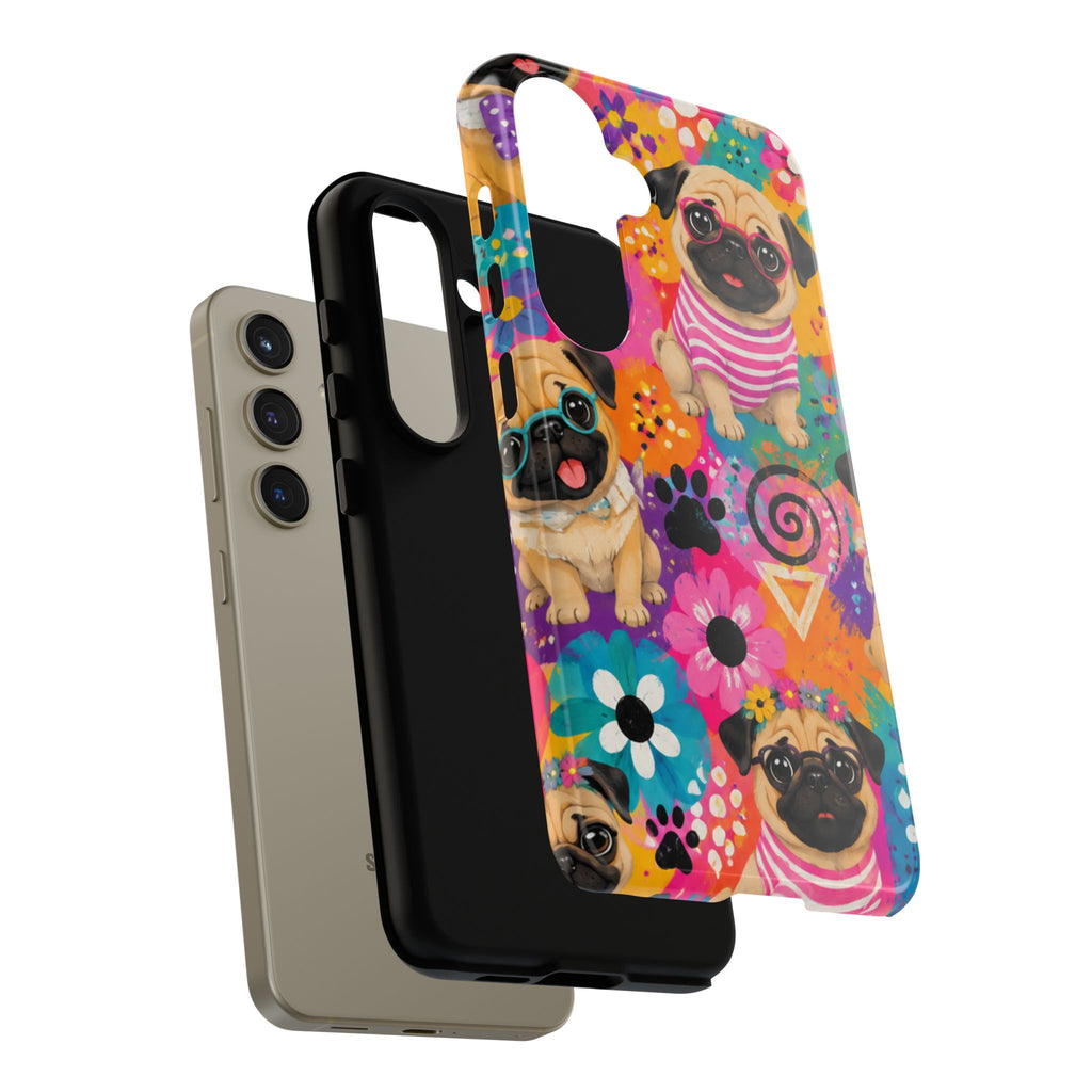 Pug Pop Art Phone Case — Colorful Pug Pattern Tough Case