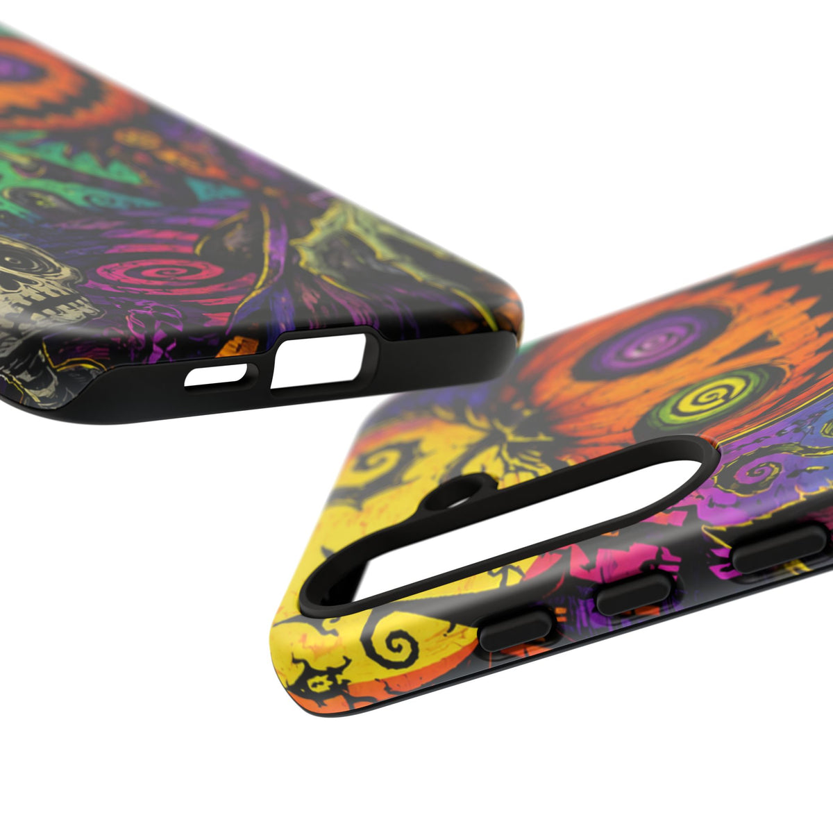 Halloween Pumpkin Skull Phone Case — Psychedelic Jack-o'-Lantern Tough Case