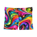 Psychedelic Swirl Women's Shorts — Vibrant Rainbow Abstract AOP