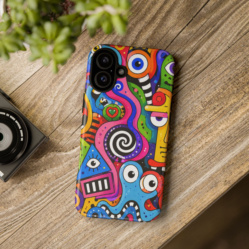 Colorful Abstract Doodle Tough Phone Case