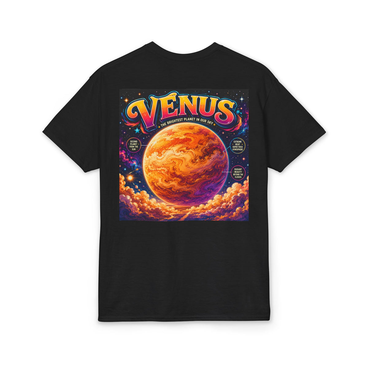 Venus Planet Illustration T-Shirt | Solar System Science Tee