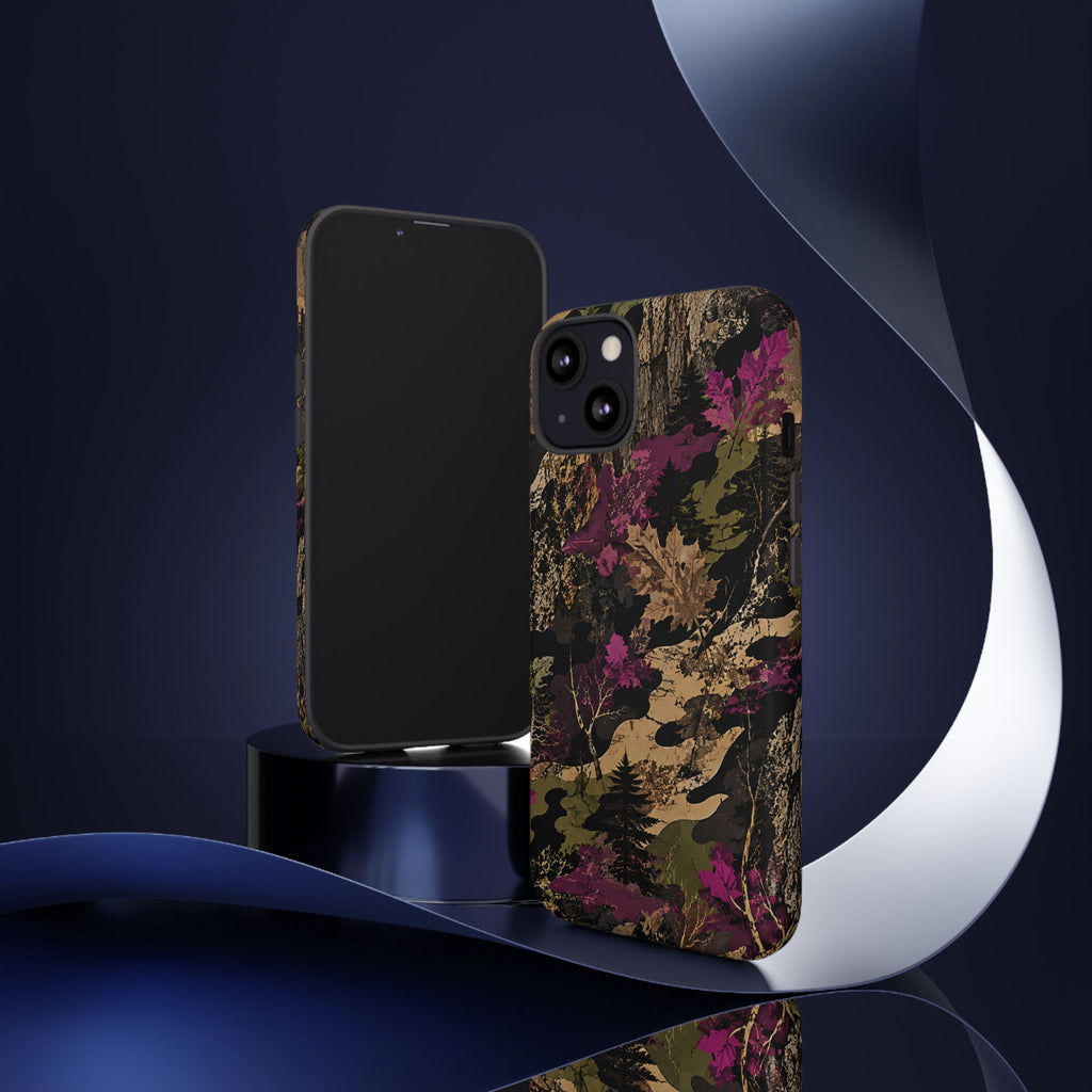 Camo Floral Tough Phone Case — Rugged Nature-Inspired Protection