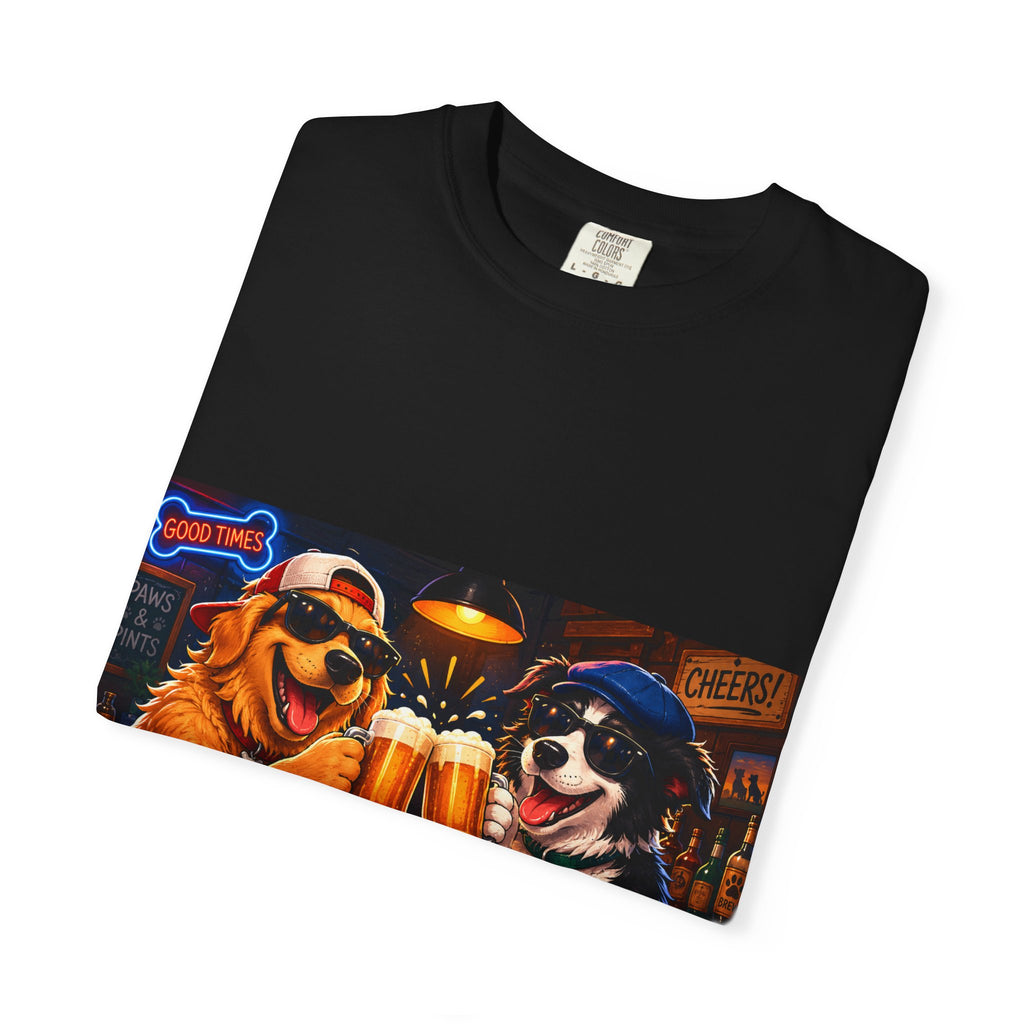Dogs Cheers T-shirt | Beer Pub Paws Design