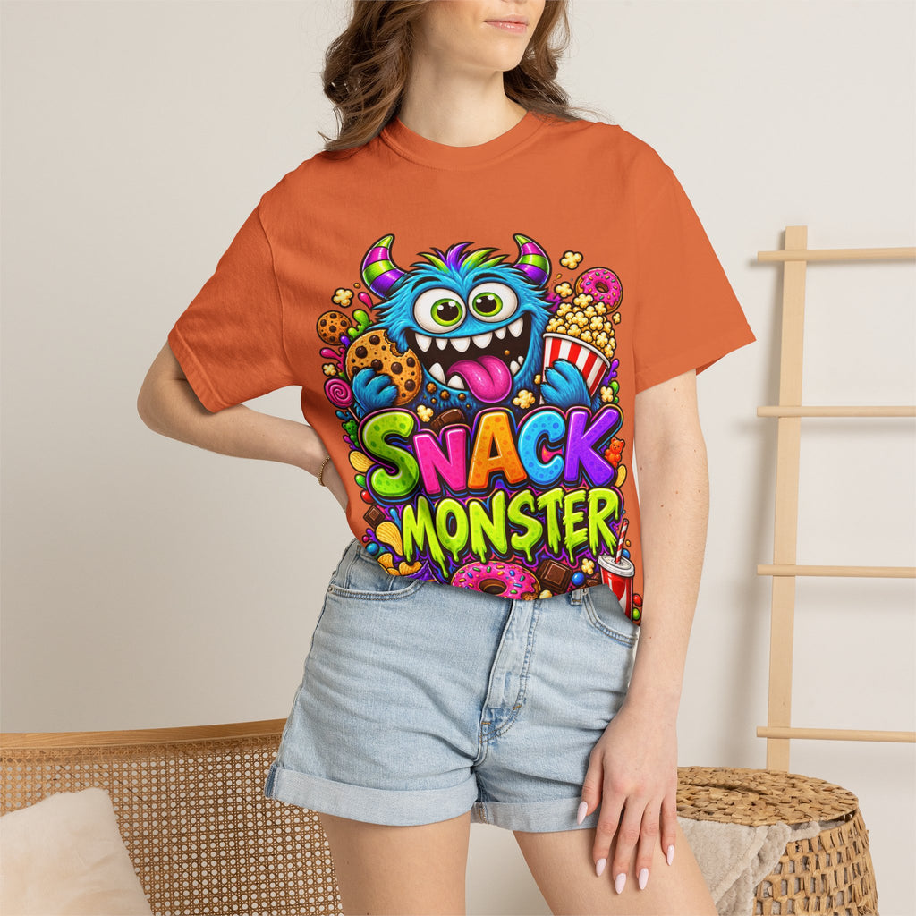Snack Monster T-shirt | Colorful Cartoon Monster Snacks