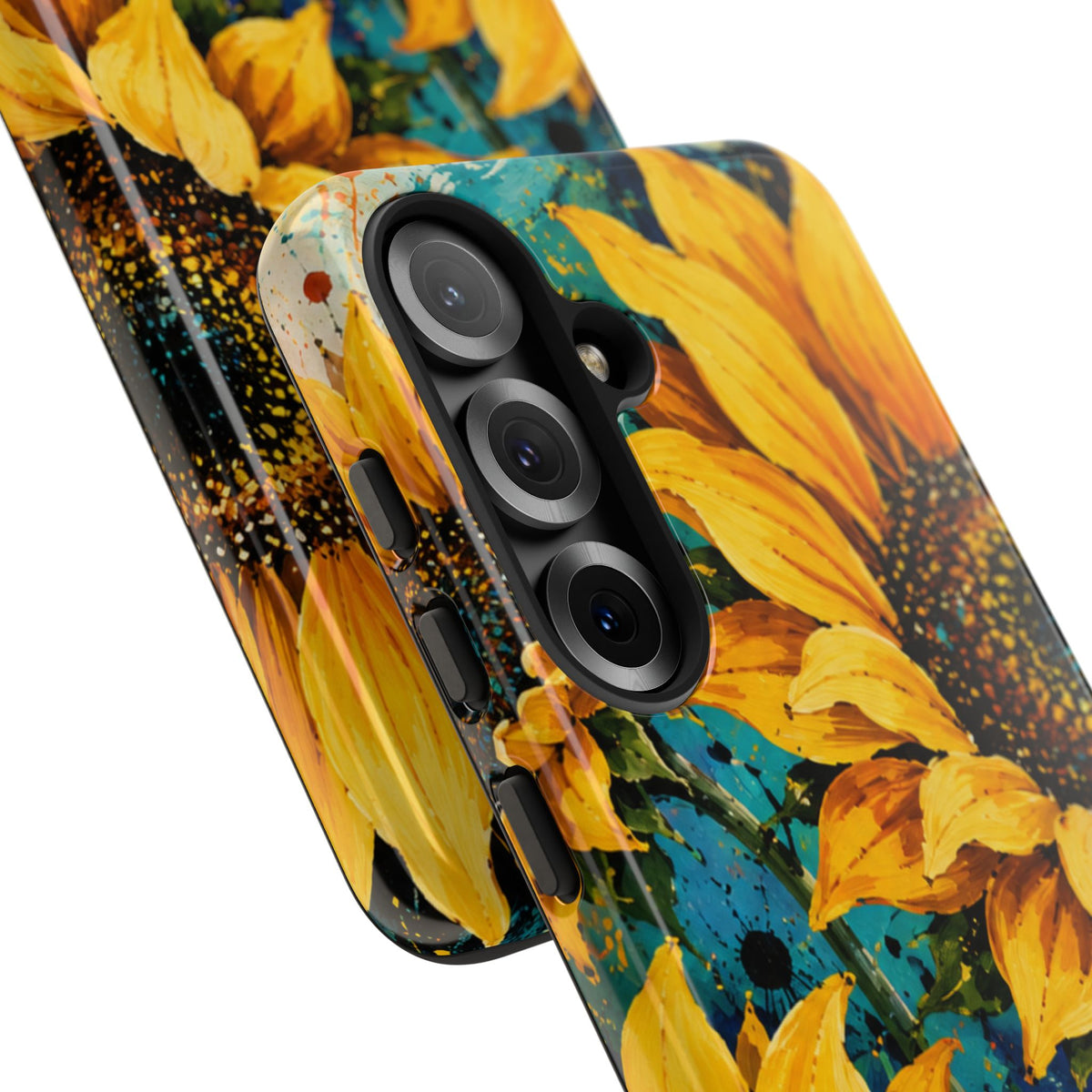 Sunflower Art Phone Case — Vibrant Yellow Floral Tough Case