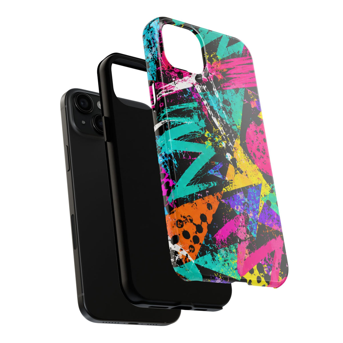 Tough Phone Case — Neon Graffiti Splash Protective Cover