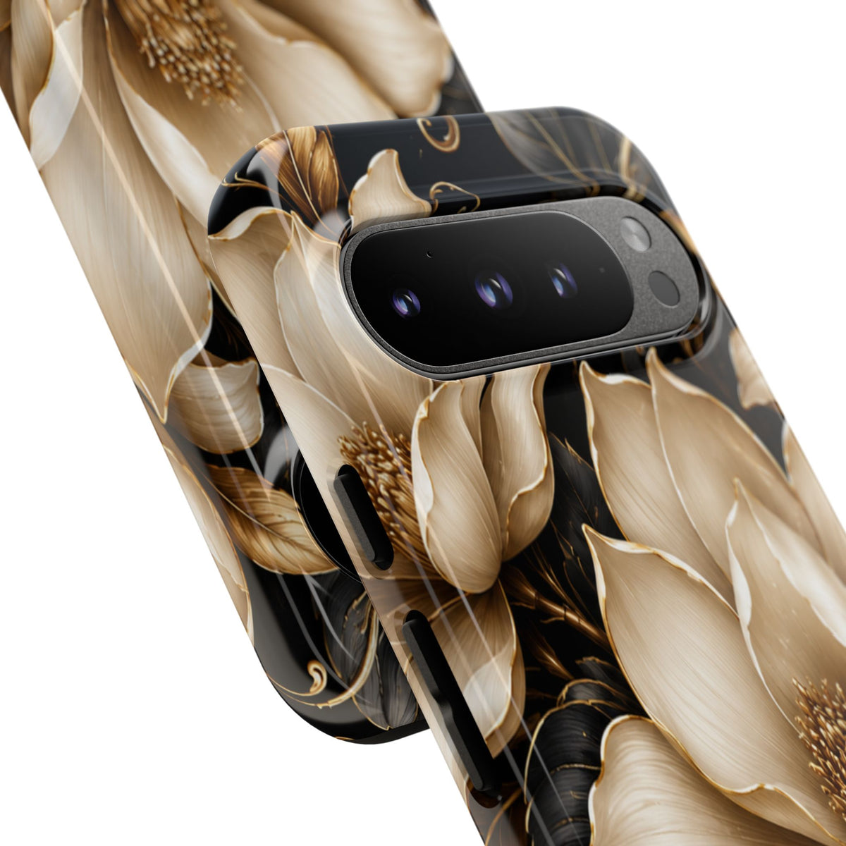 Floral Tough Case — Elegant Gold Magnolia Phone Case