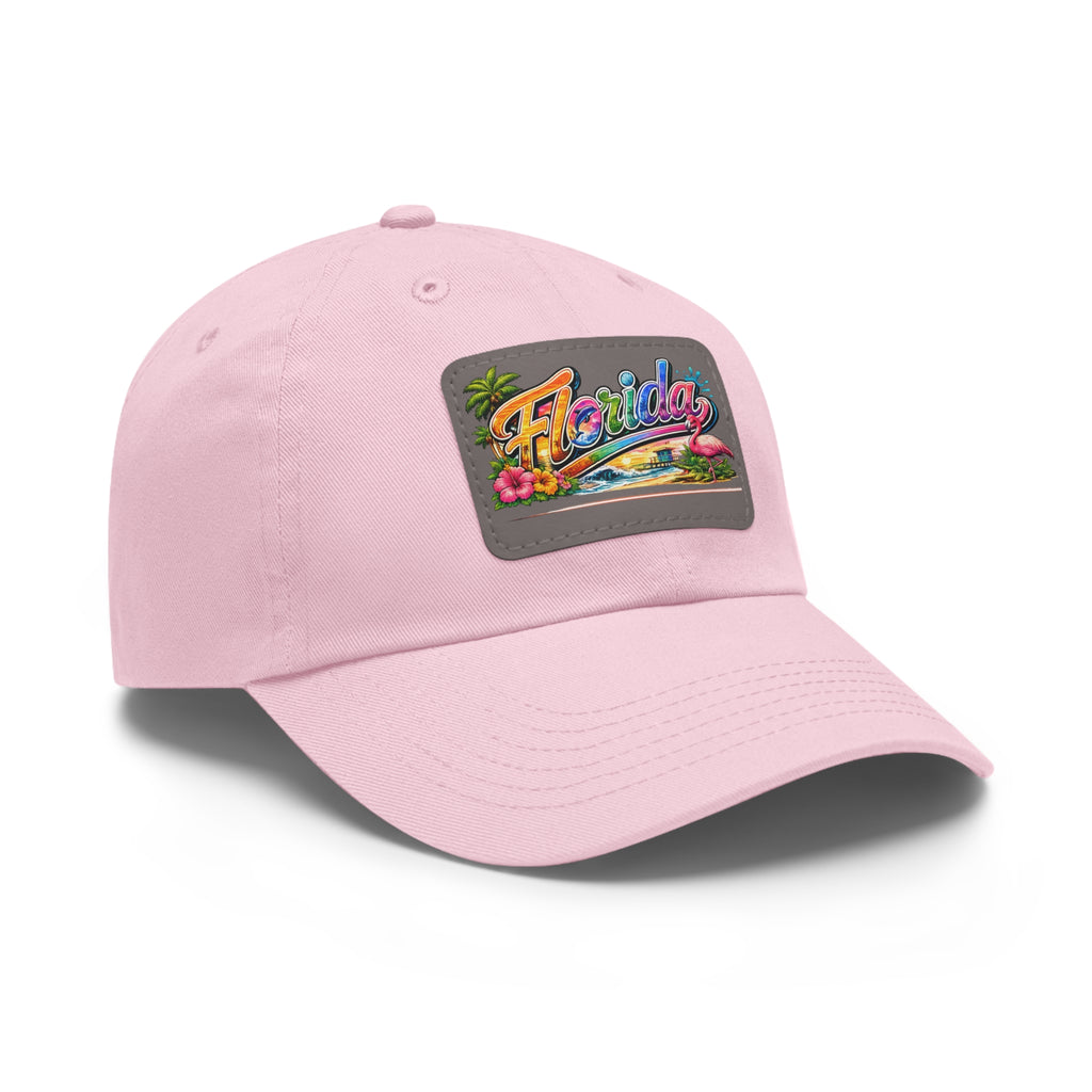 Florida Retro Patch Dad Hat | Leather Rectangle
